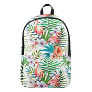 Flamingo Floral Watercolor Pattern Laptop Backpack