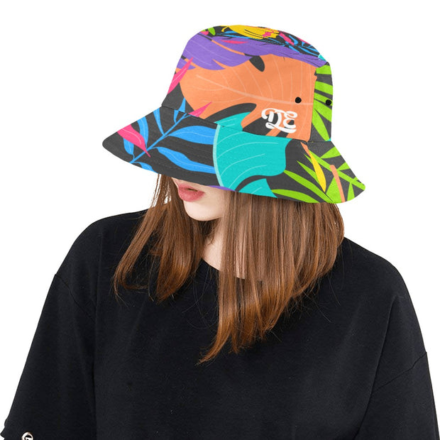 Tropic Neon Print Reversible Unisex Bucket Hat