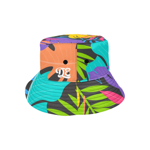 Tropic Neon Print Reversible Unisex Bucket Hat
