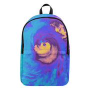 Hurricane Print Blue Storm Pattern Laptop Backpack