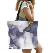 Epoxy Resin Blend Pattern 5 Print Large Canvas Tote Bag