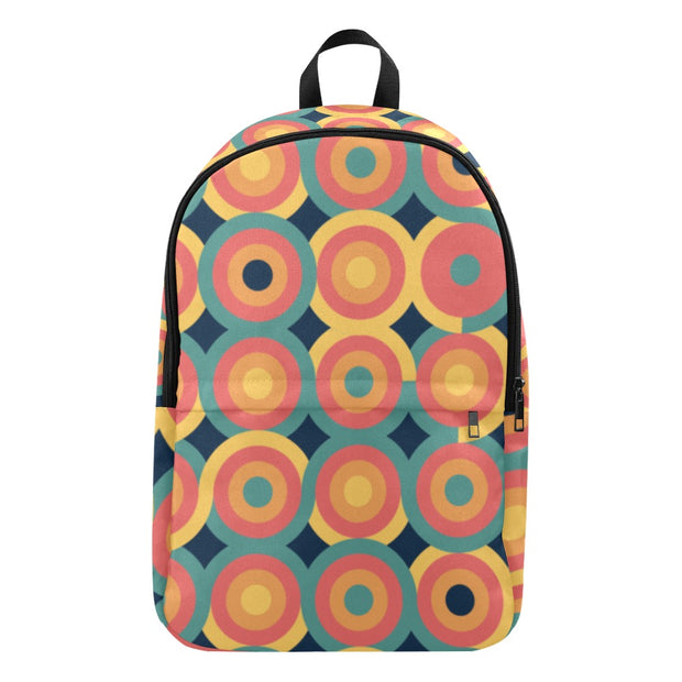 Retro Vibes Circles Pattern 2 Laptop Backpack
