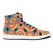 Retro Vibes Pattern 3 Old School High Top Sneakers