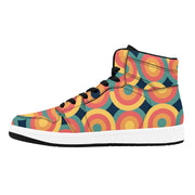 Retro Vibes Pattern 3 Old School High Top Sneakers