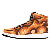 Retro Vibes Pattern 1 Old School High Top Sneakers
