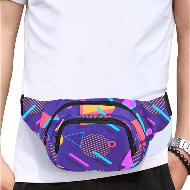 Retro Synth Wave Pattern 1 Fanny Pack