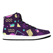 Retro Synth Wave Pattern 2 Old School High Top Sneakers