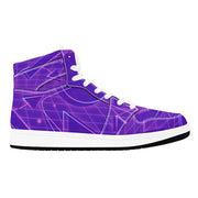 Retro Synth Wave Pattern 4 Old School High Top Sneakers