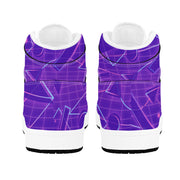 Retro Synth Wave Pattern 4 Old School High Top Sneakers
