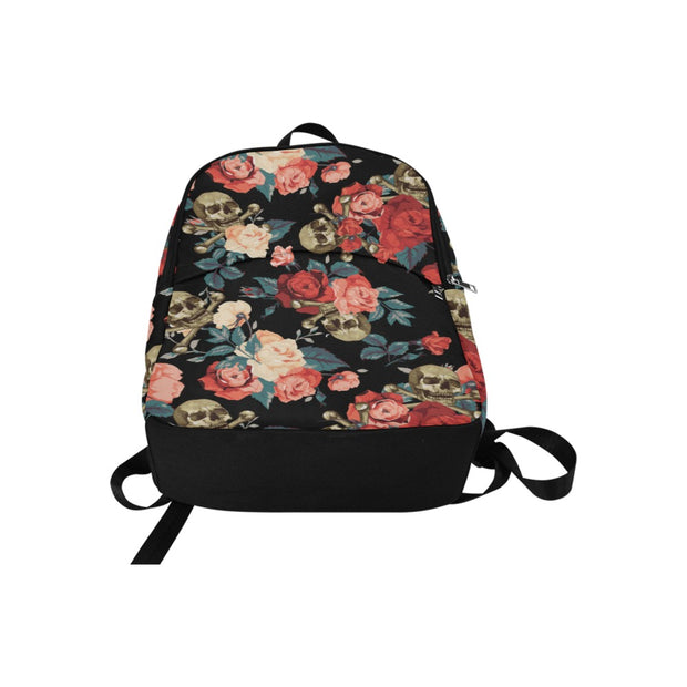 Skull & Roses Pattern Laptop Backpack