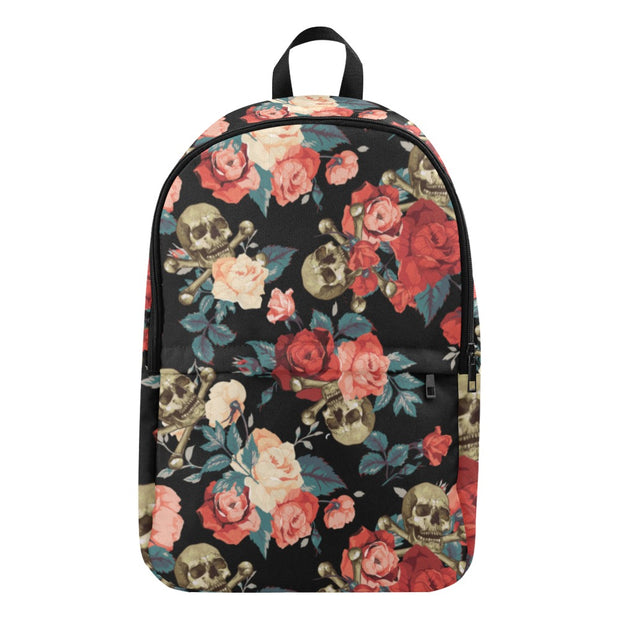 Skull & Roses Pattern Laptop Backpack