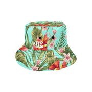 Tropical Floral Pattern Reversible Unisex Bucket Hat