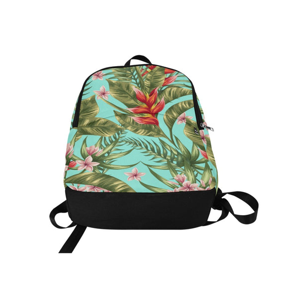 Tropical Floral Pattern Laptop Backpack