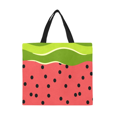 Watermelon Drip Large Canvas Tote Bag