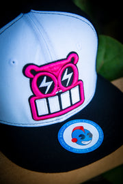 Pink Electric Smile Kidrobot Youth Snapback Hat Kidrobot Hats Pink Electric Smile Kidrobot Youth Snapback Hat Pink Electric Smile Kidrobot Youth Snapback Hat - Devious Elements Apparel