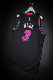 NWT DWYANE WADE Miami Vice HEAT Nike CITY EDITION W/ Logo SWINGMAN
