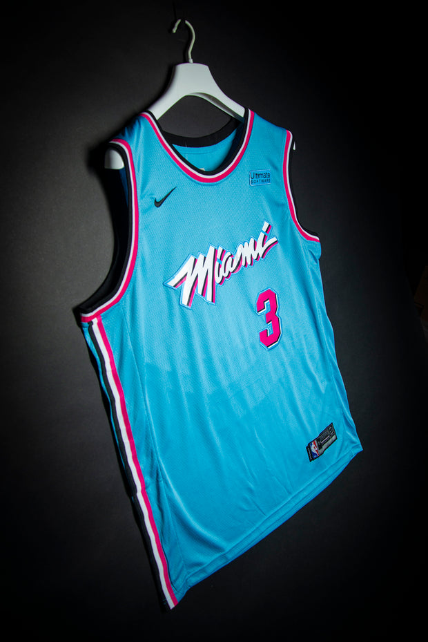 white and pink miami heat jersey