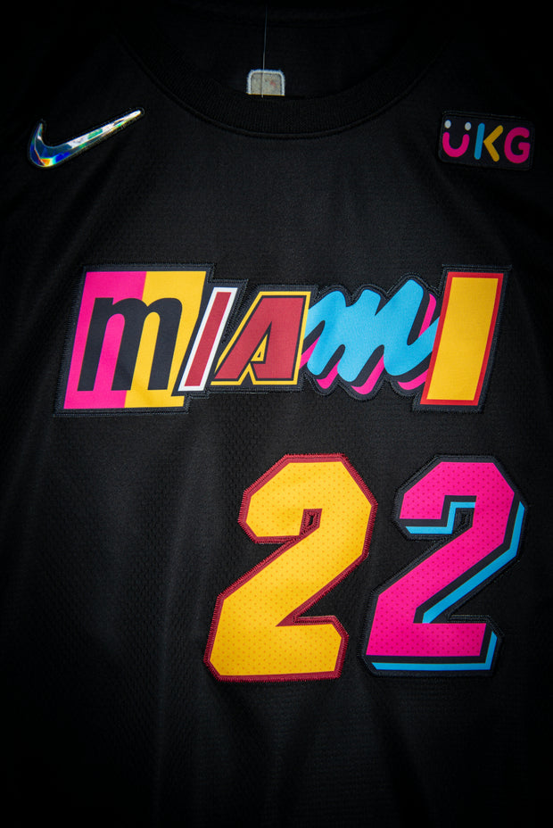 JIMMY BUTLER MIAMI HEAT PINK AND BLUE VICE CITY EDITION JERSEY - Prime Reps