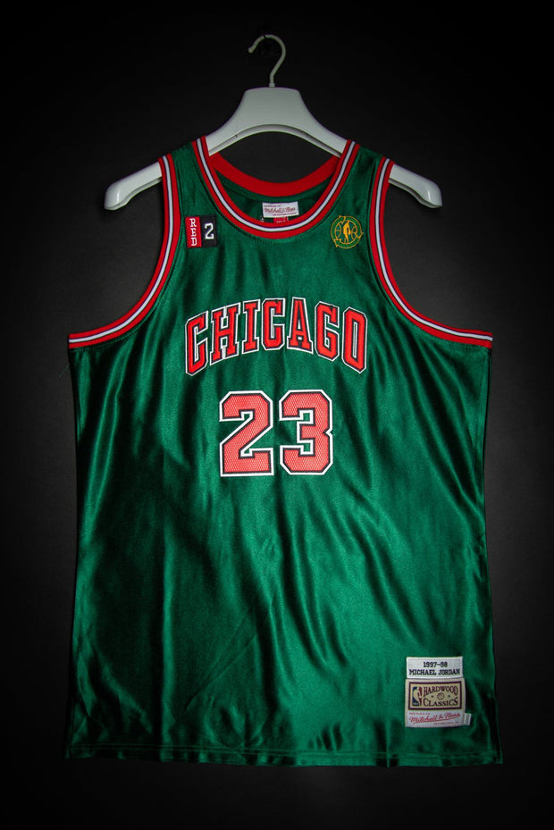 Chicago Bulls Shorts Authentic Mitchell And Ness Green XXL Michael Jordan  Jersey