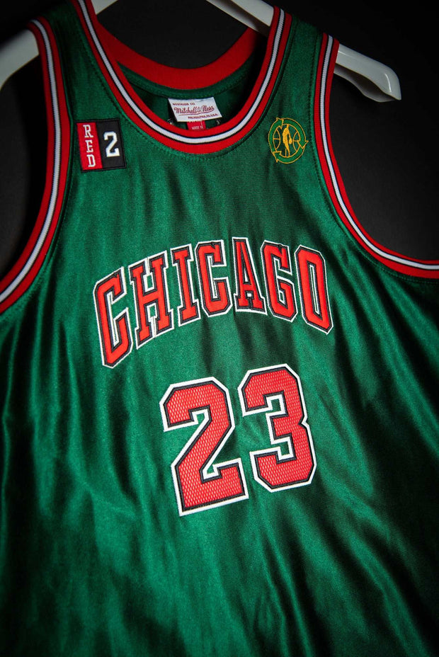 Michael Jordan Chicago Bulls Green Throwback Hardwood