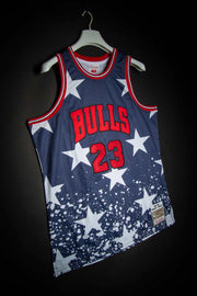 Mitchell & Ness Michael Jordan Chicago Bulls Galaxy Tie Dye Hardwood Classics Swingman Jersey by Devious Elements App 2XL