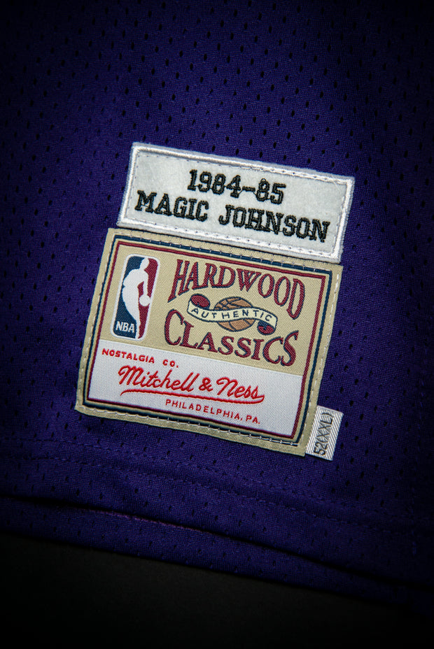 Magic Johnson Lakers Hardwood Classics 84-85 Throwback Authentic Jersey Mitchell & Ness Basketball Jersey Magic Johnson Lakers Hardwood Classics 84-85 Throwback Authentic Jersey Magic Johnson Lakers Hardwood Classics 84-85 Throwback Authentic Jersey - Devious Elements Apparel