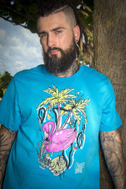 Flamingo Floatie Unisex Graphic Crew T-shirt Goopmassta Shirt Flamingo Floatie Unisex Graphic Crew T-shirt Flamingo Floatie Unisex Graphic Crew T-shirt - Devious Elements Apparel