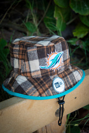 Miami Dolphins Brown Flannel Pattern New Era Bucket Hat New Era Fits Bucket Hat Miami Dolphins Brown Flannel Pattern New Era Bucket Hat Miami Dolphins Brown Flannel Pattern New Era Bucket Hat - Devious Elements Apparel