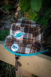 Miami Dolphins Brown Flannel Pattern New Era Bucket Hat New Era Fits Bucket Hat Miami Dolphins Brown Flannel Pattern New Era Bucket Hat Miami Dolphins Brown Flannel Pattern New Era Bucket Hat - Devious Elements Apparel