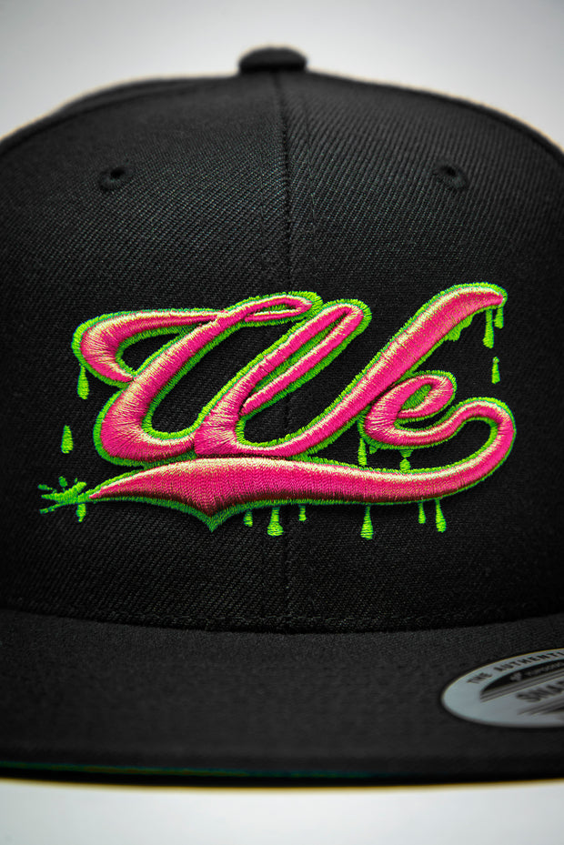 We Drippin Pink & Green Snapback Devious Elements Apparel hat We Drippin Pink & Green Snapback We Drippin Pink & Green Snapback - Devious Elements Apparel