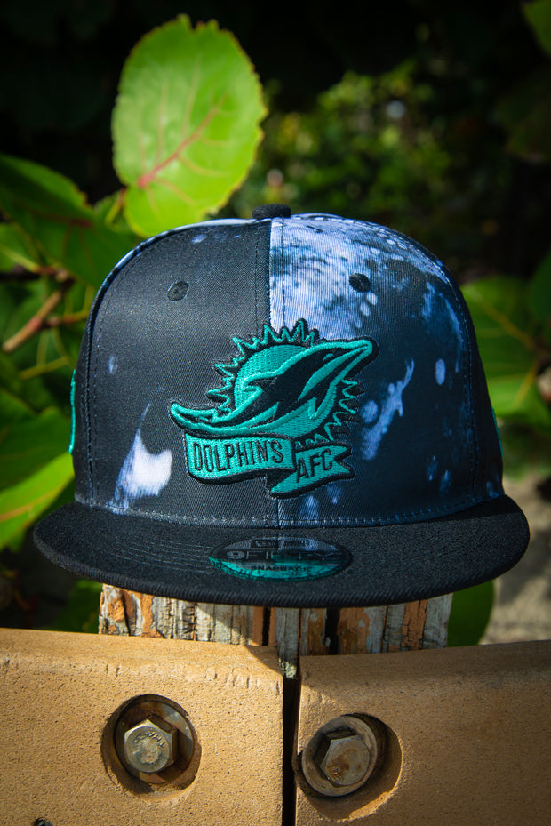 Miami Dolphins AFC Teal Black Tie Dye 9Fifty New Era Fits