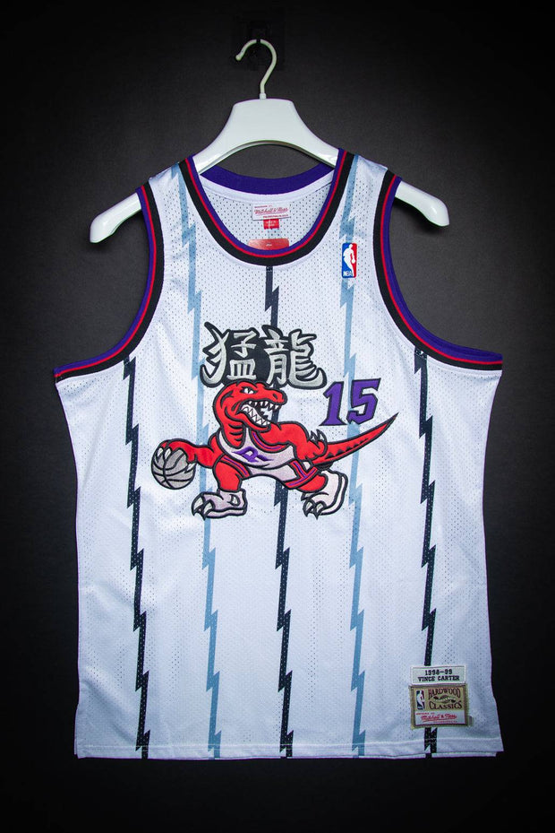 Mitchell & Ness Toronto Raptors Vince Carter Chinese Logo 1998-99 Hardwood Classics Authentic Jersey by Devious Elements App 2XL