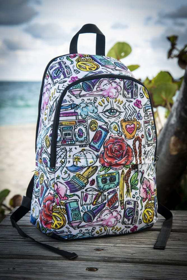 Funky Culture Pattern Print Laptop Backpack Carlos Solano Back Pack Funky Culture Pattern Print Laptop Backpack Funky Culture Pattern Print Laptop Backpack - Devious Elements Apparel