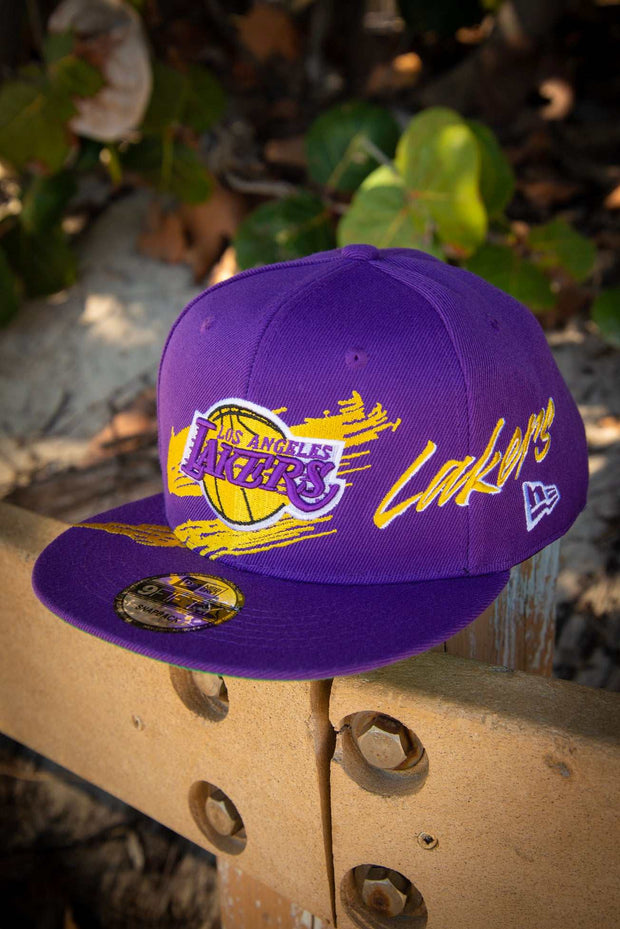 Los Angeles Lakers Side Flow 9Fifty New Era Fits Snapback Hat