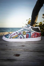 Funky Culture Pattern Canvas Mid Top Men's Sneaker Carlos Solano shoes Funky Culture Pattern Canvas Mid Top Men's Sneaker Funky Culture Pattern Canvas Mid Top Men's Sneaker - Devious Elements Apparel