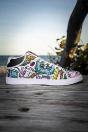 Funky Culture Pattern Canvas Mid Top Men's Sneaker Carlos Solano shoes Funky Culture Pattern Canvas Mid Top Men's Sneaker Funky Culture Pattern Canvas Mid Top Men's Sneaker - Devious Elements Apparel