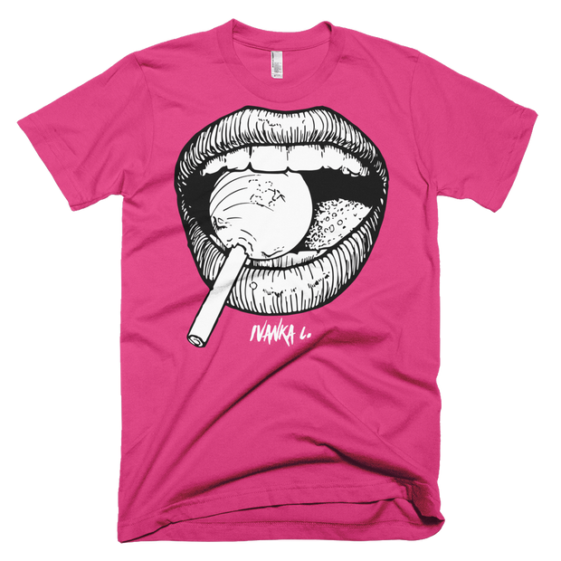 Lolly-Pop Lips Unisex Graphic Crew T-shirt IVANKA C Shirt Lolly-Pop Lips Unisex Graphic Crew T-shirt Lolly-Pop Lips Unisex Graphic Crew T-shirt - Devious Elements Apparel