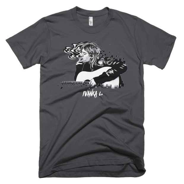 Kurt Cobain Smoking Unisex Graphic Crew T-shirt IVANKA C Shirt Kurt Cobain Smoking Unisex Graphic Crew T-shirt Kurt Cobain Smoking Unisex Graphic Crew T-shirt - Devious Elements Apparel