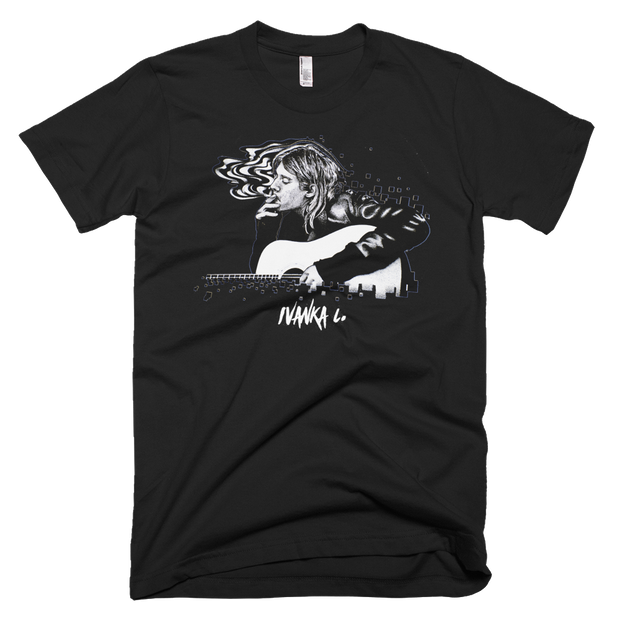 Kurt Cobain Smoking Unisex Graphic Crew T-shirt IVANKA C Shirt Kurt Cobain Smoking Unisex Graphic Crew T-shirt Kurt Cobain Smoking Unisex Graphic Crew T-shirt - Devious Elements Apparel