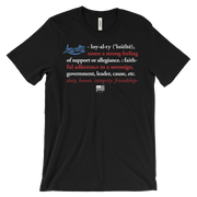 Loyalty Definition Flag Red White & Blue Unisex Crew T-shirt Loyalty Shirt Loyalty Definition Flag Red White & Blue Unisex Crew T-shirt Loyalty Definition Flag Red White & Blue Unisex Crew T-shirt - Devious Elements Apparel