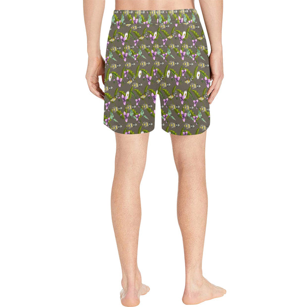 Mech Bees Florale Mid Length Swimming Trunks Pixel Pancho Mid-Length Swim Trunks Mech Bees Florale Mid Length Swimming Trunks Mech Bees Florale Mid Length Swimming Trunks - Devious Elements Apparel