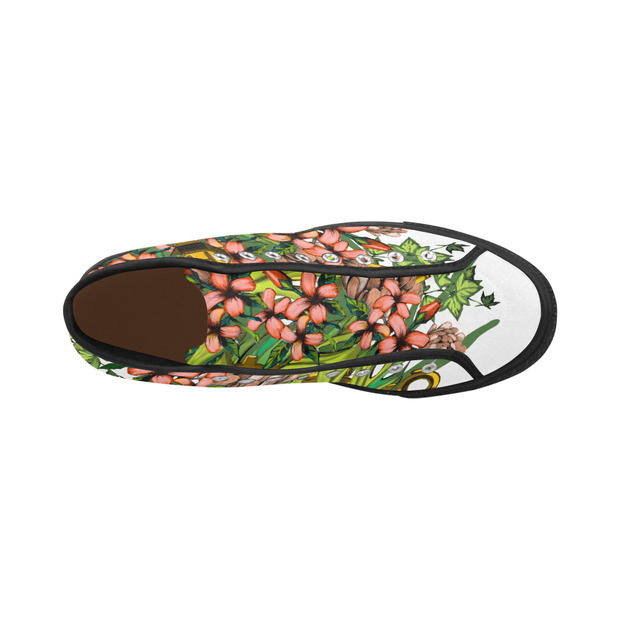 Mech Florale Burst Mens Canvas High Top Sneaker Pixel Pancho shoes Mech Florale Burst Mens Canvas High Top Sneaker Mech Florale Burst Mens Canvas High Top Sneaker - Devious Elements Apparel