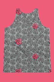 Rose Grey Floral Pattern Print Cut-&-Sew Unisex Tank Carlos Solano Tank Rose Grey Floral Pattern Print Cut-&-Sew Unisex Tank Rose Grey Floral Pattern Print Cut-&-Sew Unisex Tank - Devious Elements Apparel