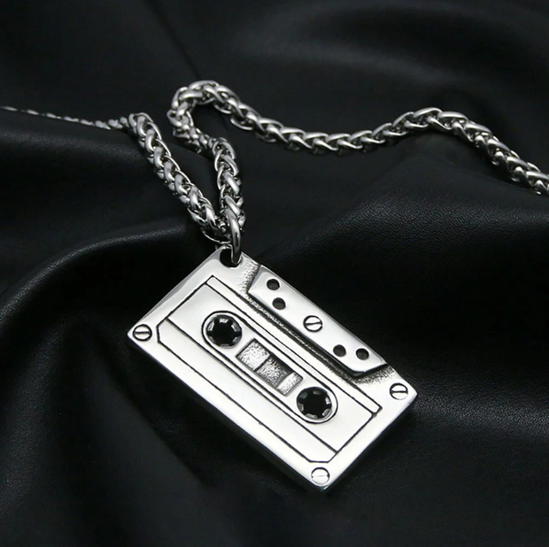 Retro Cassette Tape Stainless Steel Pendant with Free Necklace Devious Elements Apparel Jewelry Retro Cassette Tape Stainless Steel Pendant with Free Necklace Retro Cassette Tape Stainless Steel Pendant with Free Necklace - Devious Elements Apparel