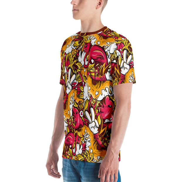 Tropicana Pattern Cut & Sew Unisex Crew T-shirt Enox Art Shirt Tropicana Pattern Cut & Sew Unisex Crew T-shirt Tropicana Pattern Cut & Sew Unisex Crew T-shirt - Devious Elements Apparel