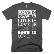 LOVE IS LOVE Graphic Crew Unisex T-shirt Devious Elements Apparel Shirt LOVE IS LOVE Graphic Crew Unisex T-shirt LOVE IS LOVE Graphic Crew Unisex T-shirt - Devious Elements Apparel