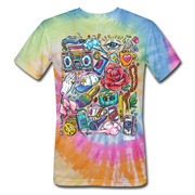 Funky Collage Unisex Tie Dye T-Shirt Carlos Solano Unisex Tie Dye T-Shirt Funky Collage Unisex Tie Dye T-Shirt Funky Collage Unisex Tie Dye T-Shirt - Devious Elements Apparel