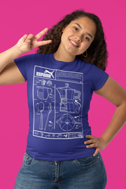 Cafecito Blueprint OG Women's Premium Cut T-Shirt ESPUMA Premium Cut T-Shirt Cafecito Blueprint OG Women's Premium Cut T-Shirt Cafecito Blueprint OG Women's Premium Cut T-Shirt - Devious Elements Apparel
