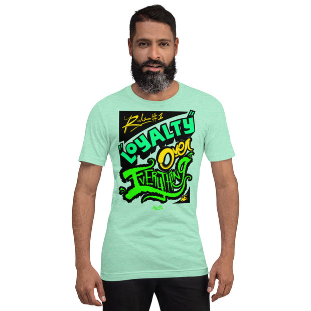 Rule #1 Loyalty Is Everything Green Unisex Crew T-shirt Loyalty T-Shirt Rule #1 Loyalty Is Everything Green Unisex Crew T-shirt Rule #1 Loyalty Is Everything Green Unisex Crew T-shirt - Devious Elements Apparel